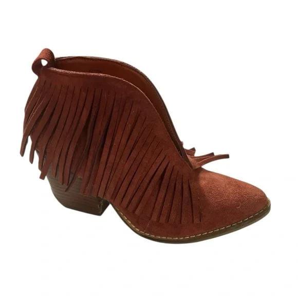 Fringe Suede Ankle Boots - Picture 3 of 6